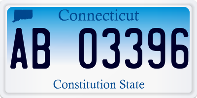 CT license plate AB03396