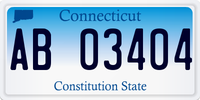 CT license plate AB03404