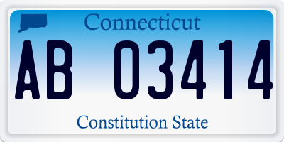 CT license plate AB03414