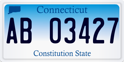 CT license plate AB03427