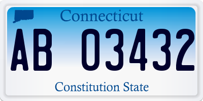 CT license plate AB03432