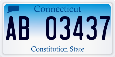 CT license plate AB03437