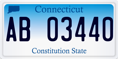 CT license plate AB03440