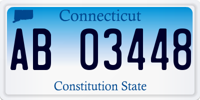 CT license plate AB03448