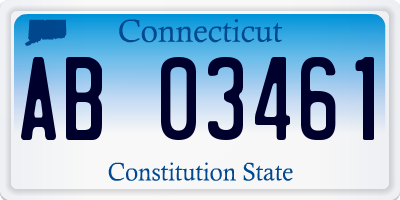 CT license plate AB03461