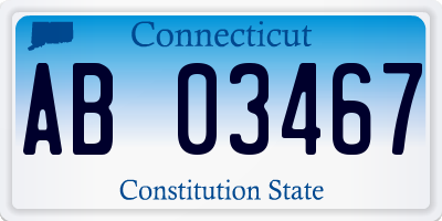CT license plate AB03467