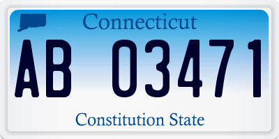 CT license plate AB03471
