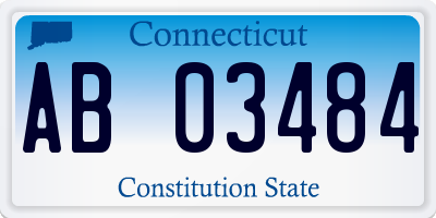 CT license plate AB03484