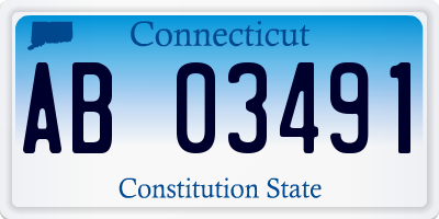 CT license plate AB03491