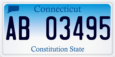 CT license plate AB03495