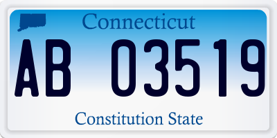 CT license plate AB03519
