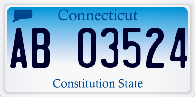 CT license plate AB03524