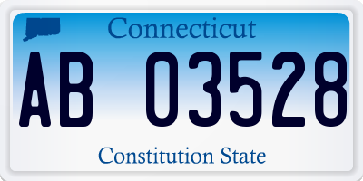 CT license plate AB03528