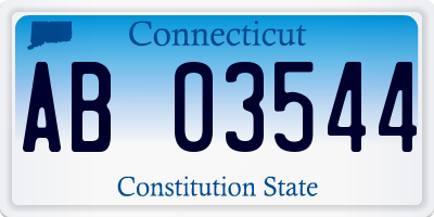 CT license plate AB03544