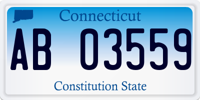 CT license plate AB03559