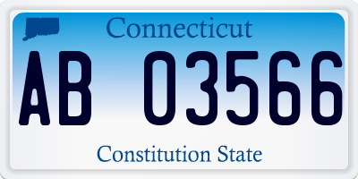 CT license plate AB03566