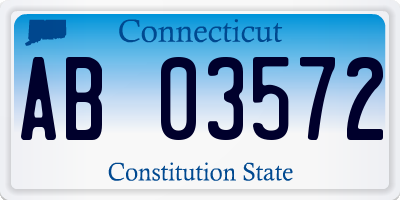 CT license plate AB03572