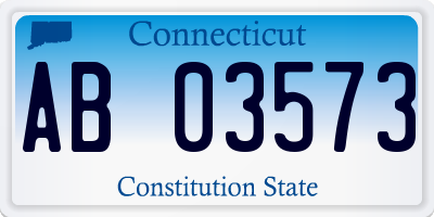 CT license plate AB03573