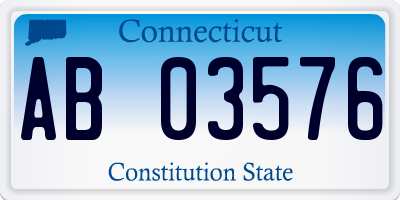 CT license plate AB03576