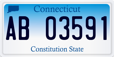 CT license plate AB03591