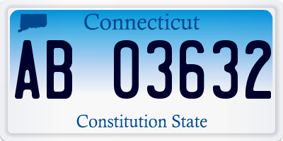 CT license plate AB03632