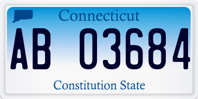 CT license plate AB03684