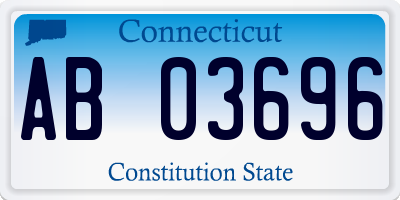 CT license plate AB03696