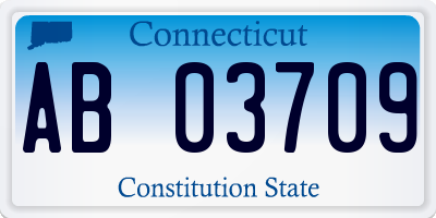 CT license plate AB03709