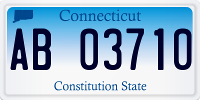 CT license plate AB03710
