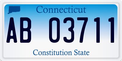 CT license plate AB03711