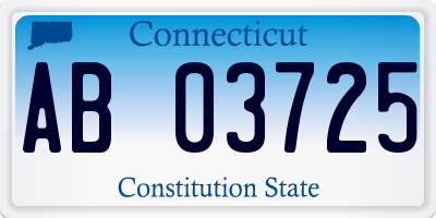 CT license plate AB03725