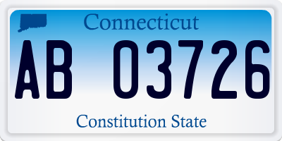 CT license plate AB03726