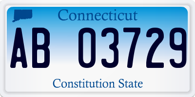 CT license plate AB03729