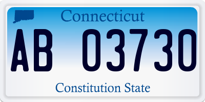 CT license plate AB03730