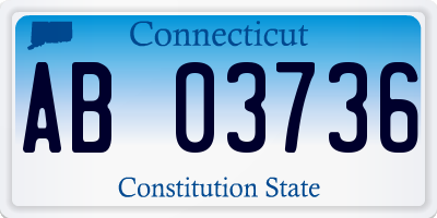 CT license plate AB03736