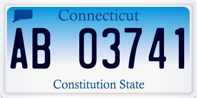 CT license plate AB03741