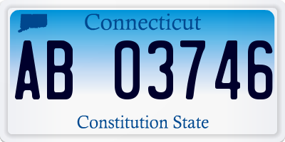 CT license plate AB03746