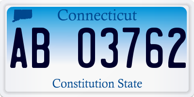 CT license plate AB03762