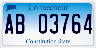 CT license plate AB03764