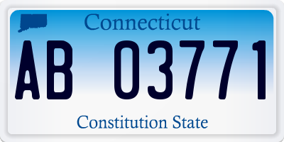 CT license plate AB03771