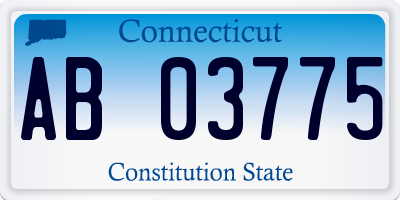 CT license plate AB03775