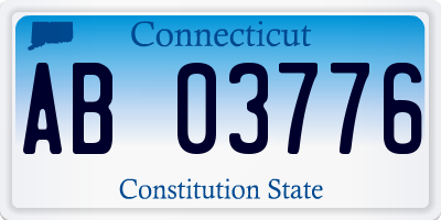 CT license plate AB03776