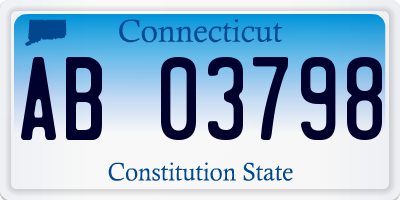 CT license plate AB03798