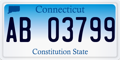 CT license plate AB03799