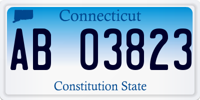 CT license plate AB03823