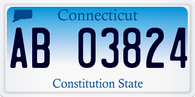 CT license plate AB03824