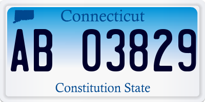 CT license plate AB03829