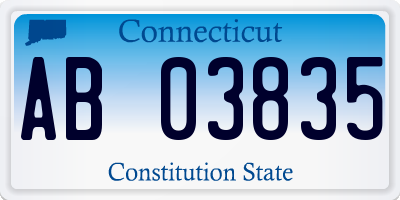 CT license plate AB03835