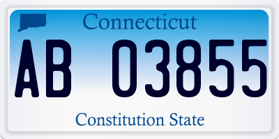 CT license plate AB03855