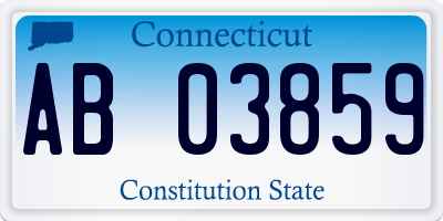 CT license plate AB03859